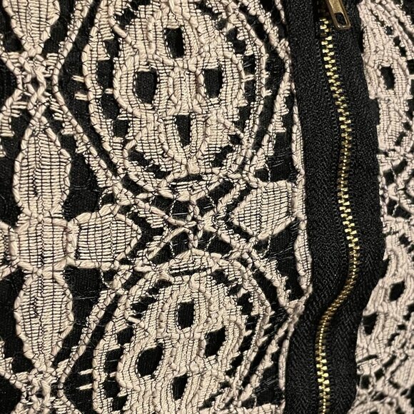 🌸Lace black and cream beige tan cream dress Altar’d State altered Large Medium - Picture 5 of 6